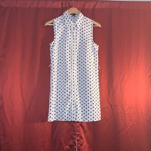 Forever 21 white and blue hearts dress
